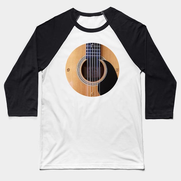 Guitar Clock Baseball T-Shirt by ArtShare